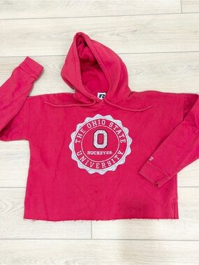 Ohio State Buckeyes Hoodie Cropped Sweatshirt. Size Small